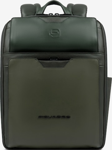 Piquadro Backpack in Green: front