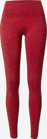 Hey Honey Skinny Workout Pants in Red: front