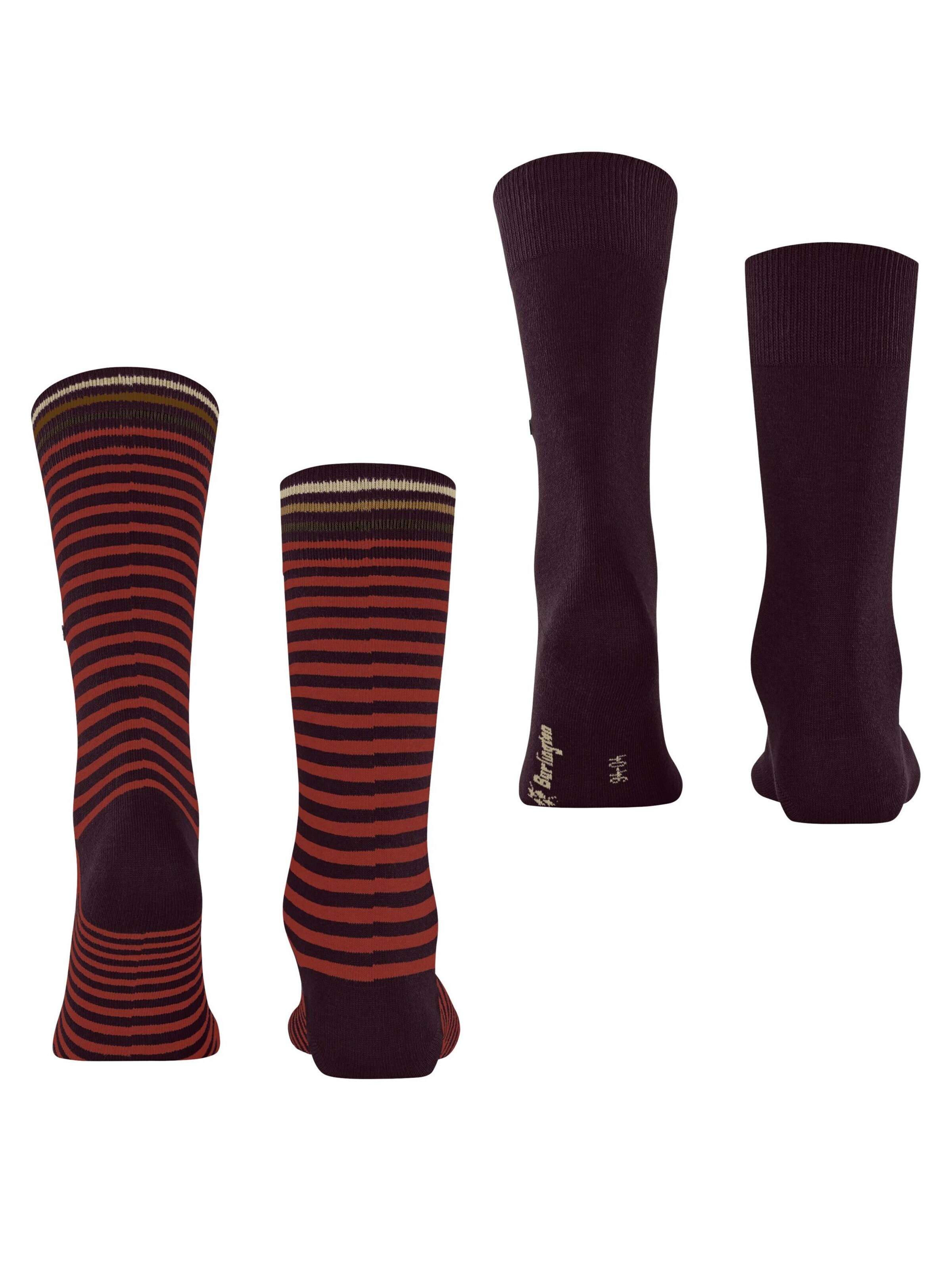 BURLINGTON Socks 'Everyday Stripe 2-Pack' in Purple