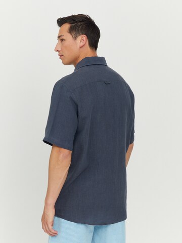 mazine Regular Fit Hemd ' Leland Linen Shirt ' in Blau