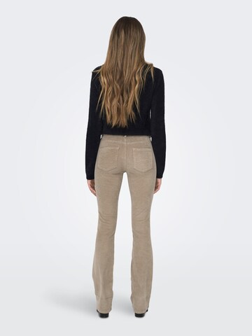 ONLY Flared Pants 'MARY' in Beige