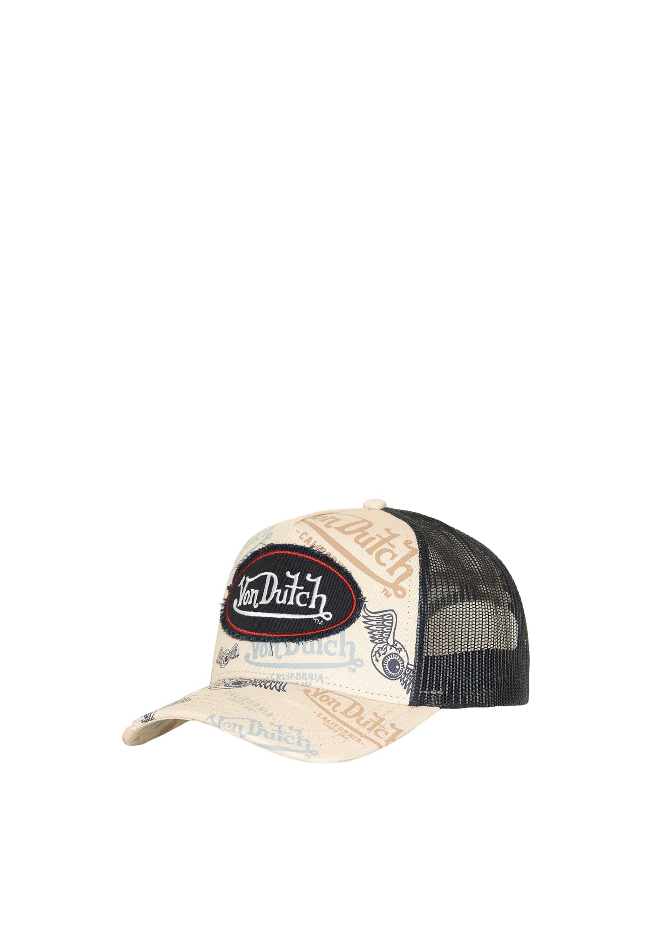 Cappello da baseball di Von Dutch in beige: frontale