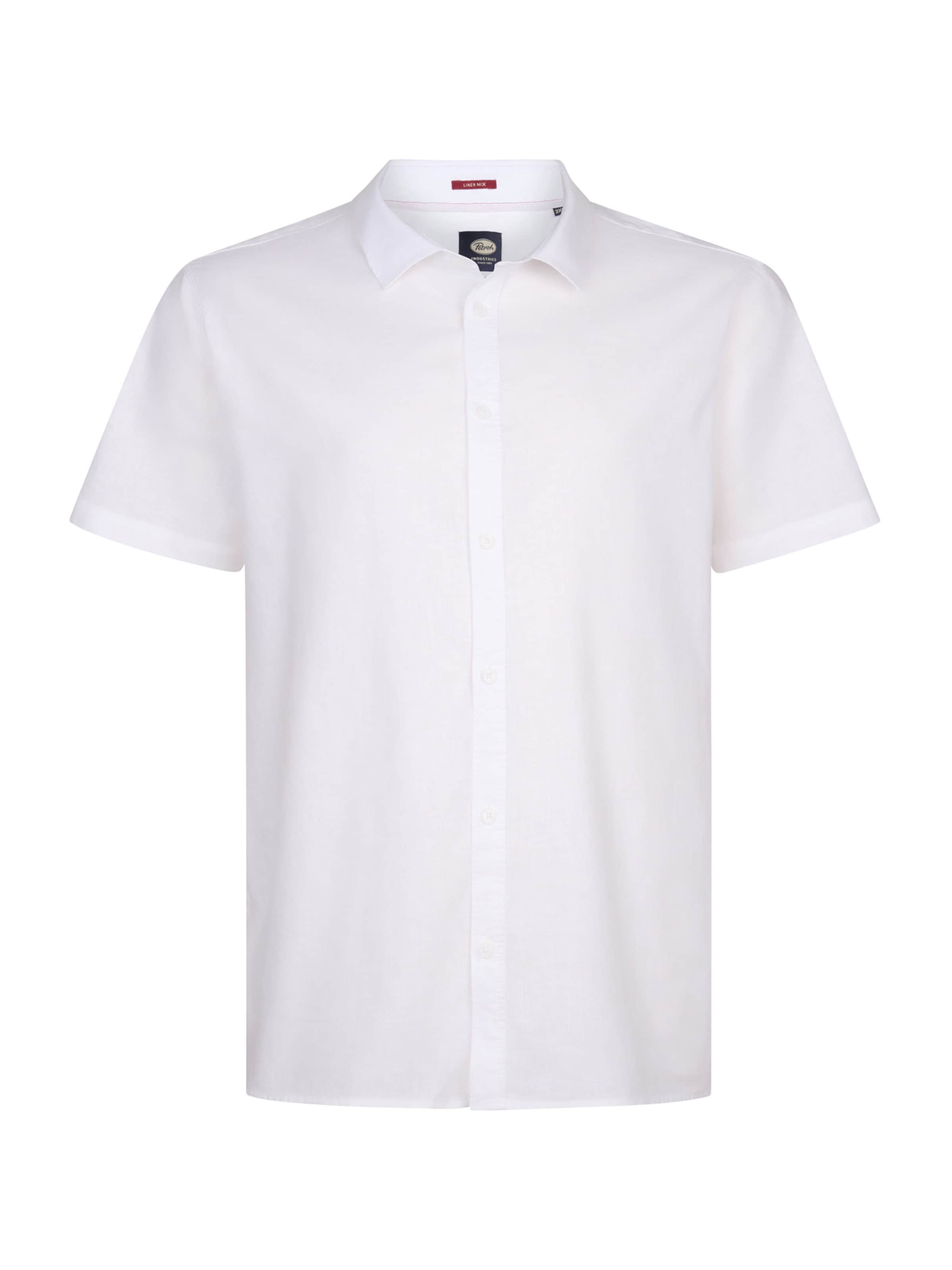 Fit confort Chemise Petrol Industries en blanc : devant