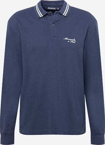 Abercrombie & Fitch Poloshirt 'ANNIVERSARY' in Blau: predná strana