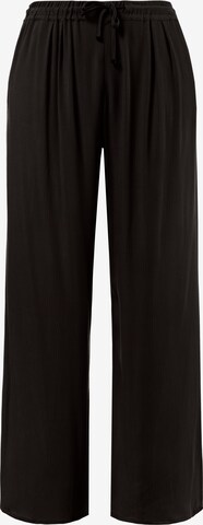 Wide Leg Pantalon Ulla Popken en noir : devant