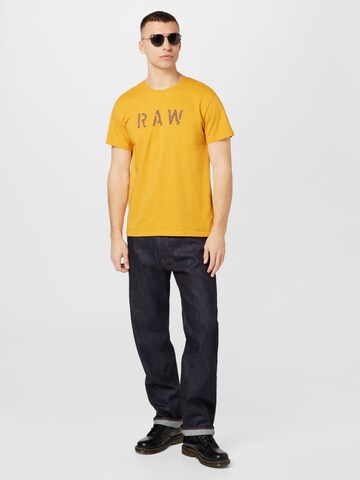geltona G-Star RAW Marškinėliai