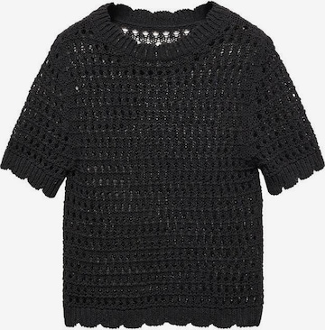 Pull-over 'Thai' MANGO en noir : devant