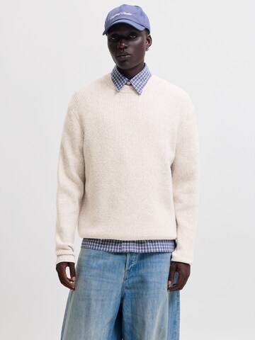 Pull-over 'JORFREDERIKSBERG OLLIE' JACK & JONES en blanc : devant