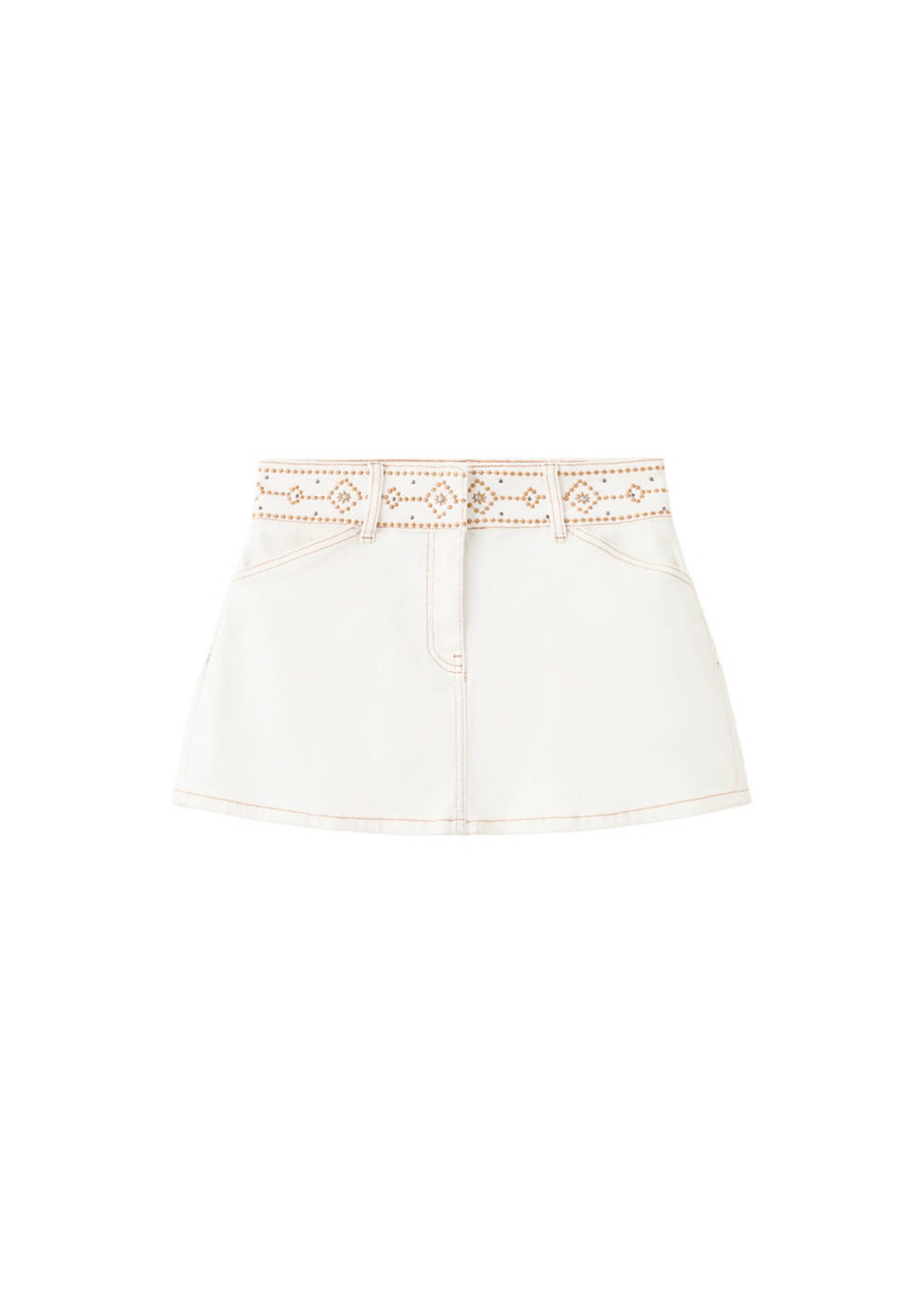 MANGO TEEN Skirt 'Bordado' in White: front