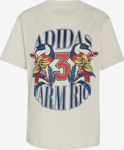 Sportiniai marškinėliai 'FARM' iš ADIDAS SPORTSWEAR, spalva – safyro / rausvai pilka / ryškiai raudona, Prekių apžvalga