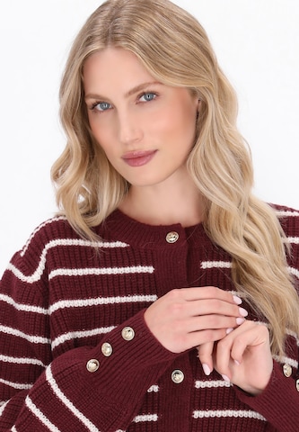 DreiMaster Maritim Gebreid vest 'Classic Look' in Rood