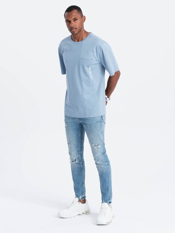 T-Shirt 'S1628' Ombre en bleu