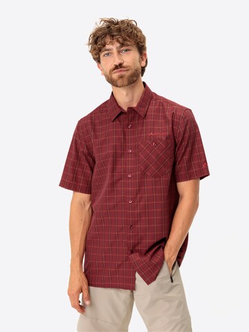 VAUDE Regular fit Athletic button up shirt 'Albsteig ST III' in Red: front