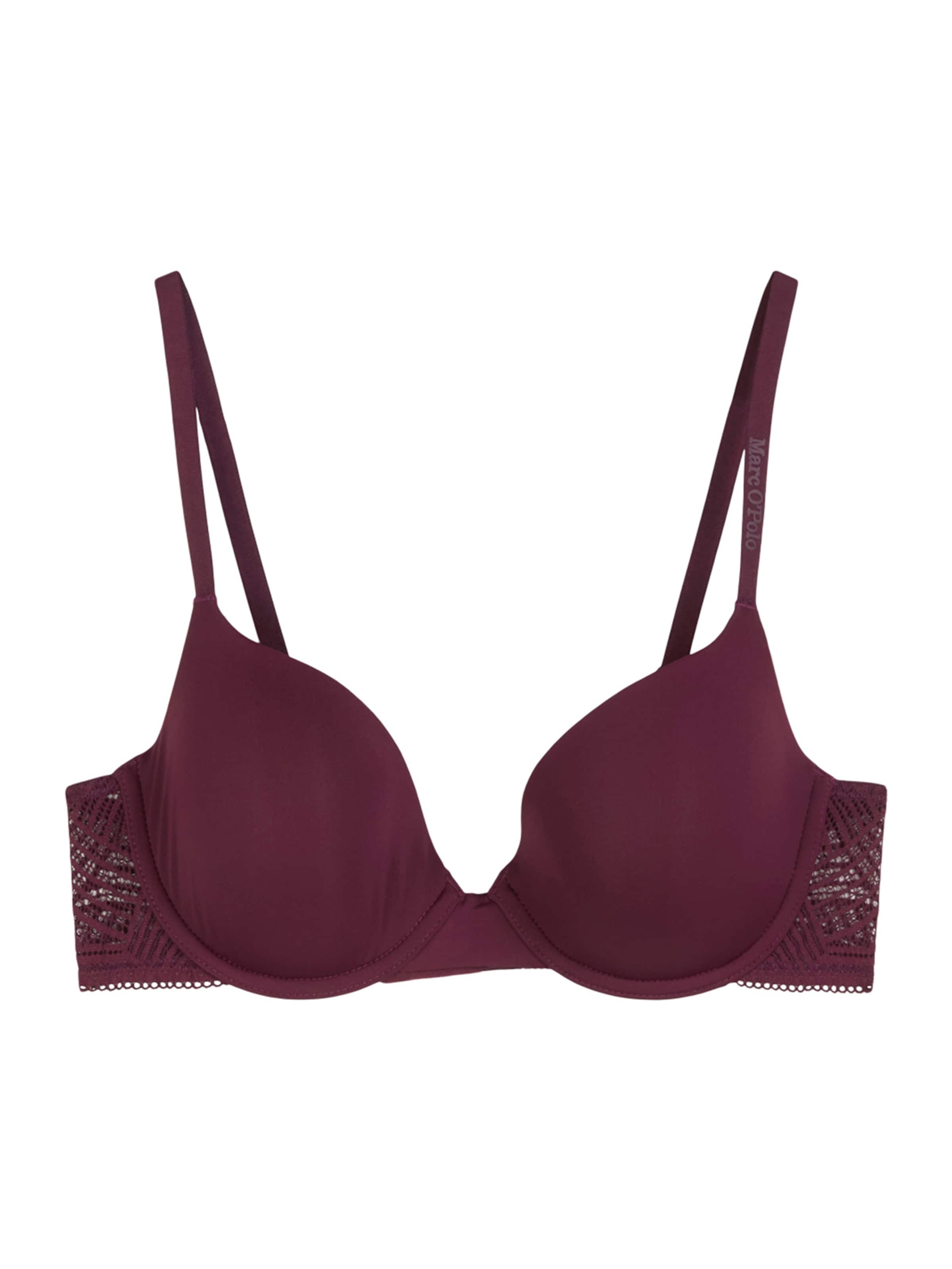 Marc O'Polo T-shirt BH ' Timeless Lace ' in Rood: voorkant