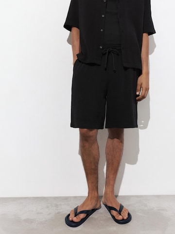 Pull&Bear Normální Kalhoty – černá: přední strana