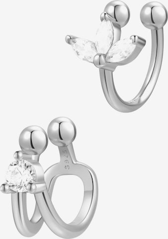Orecchini 'Blossom and Gem Ear Cuff' di Hey Happiness in argento: frontale