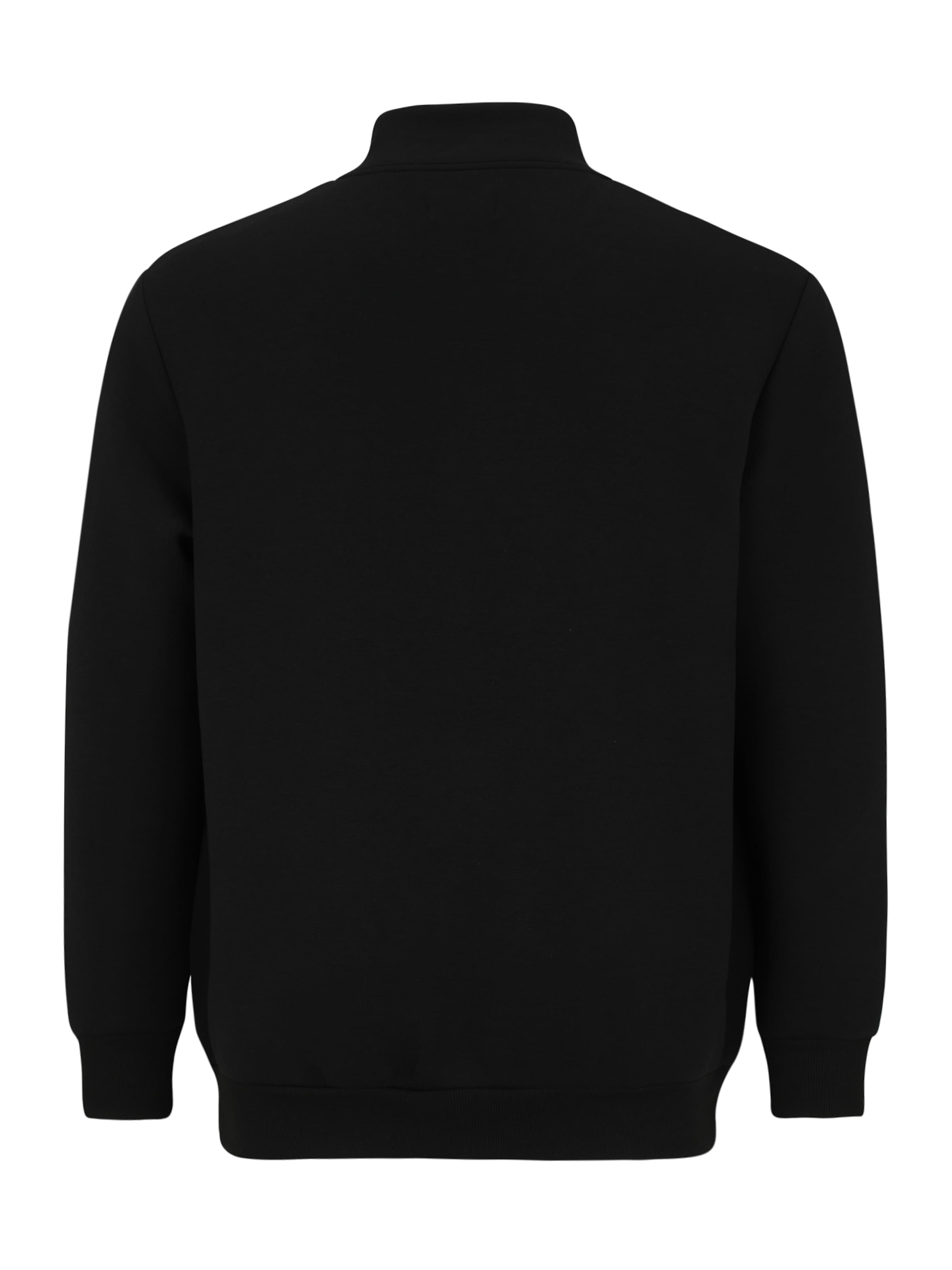 Jack & Jones Plus Sweatshirt 'JCOFUSION' in Black