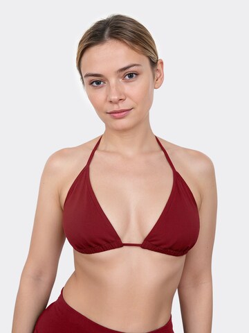 MYLILY Triangle Bikini Top 'Triangel Bikini Oberteil' in Red: front