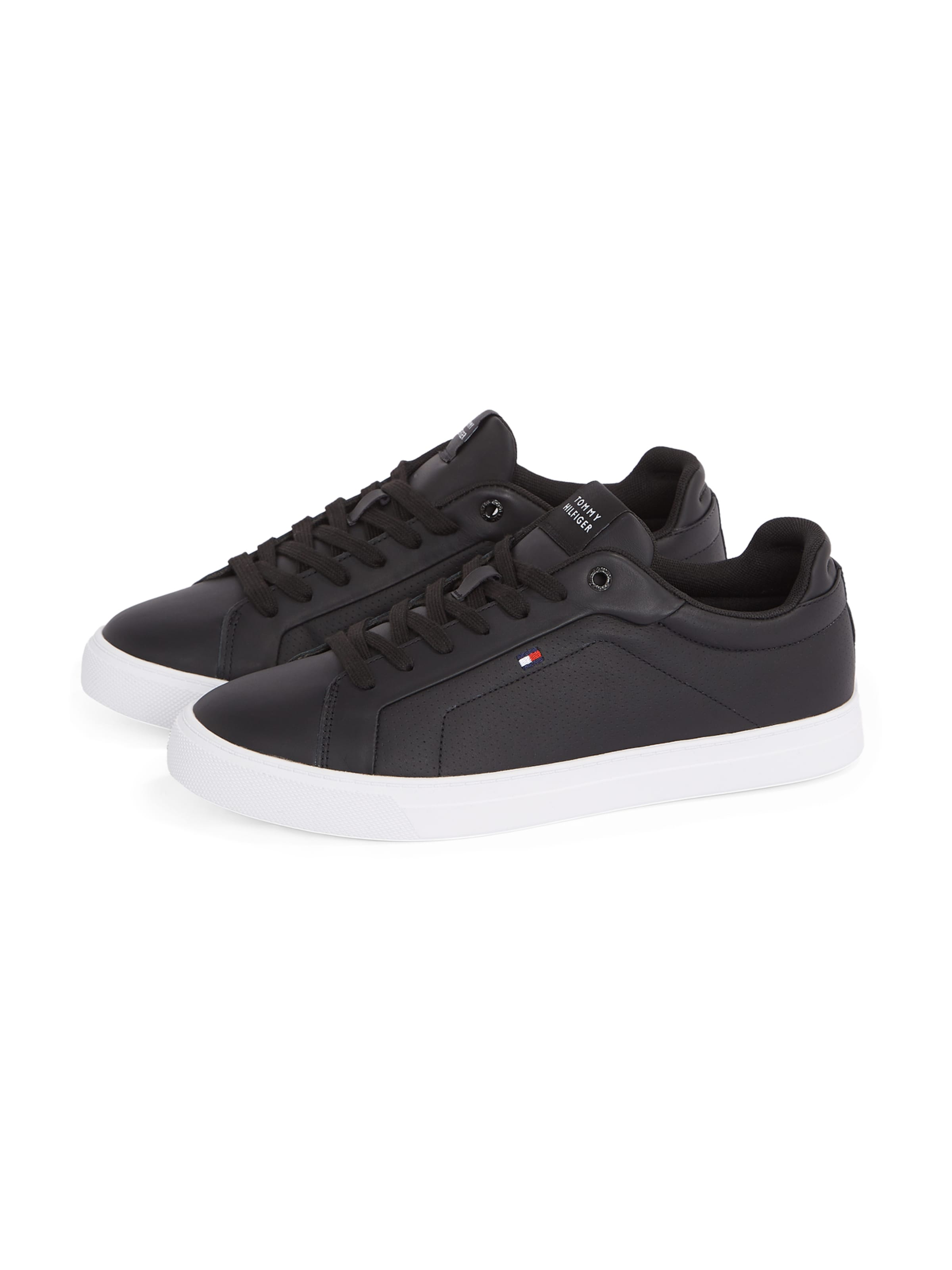 Baskets basses 'Icon Court' TOMMY HILFIGER en noir