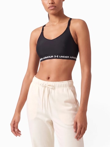 UNDER ARMOUR Бюстие Спортен сутиен в черно: отпред