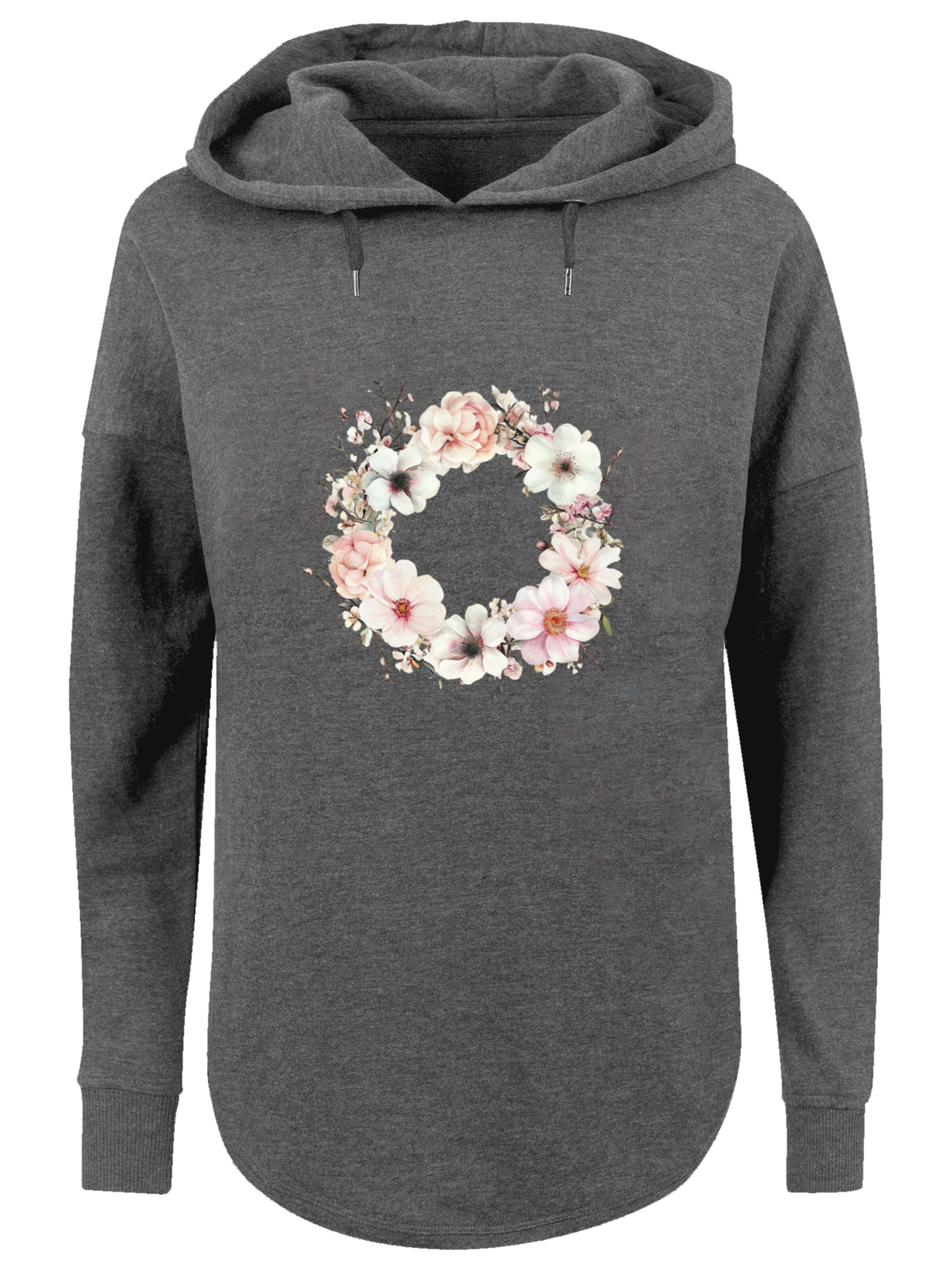 Sweat-shirt 'Rosa Blumenkranz' F4NT4STIC en gris : devant