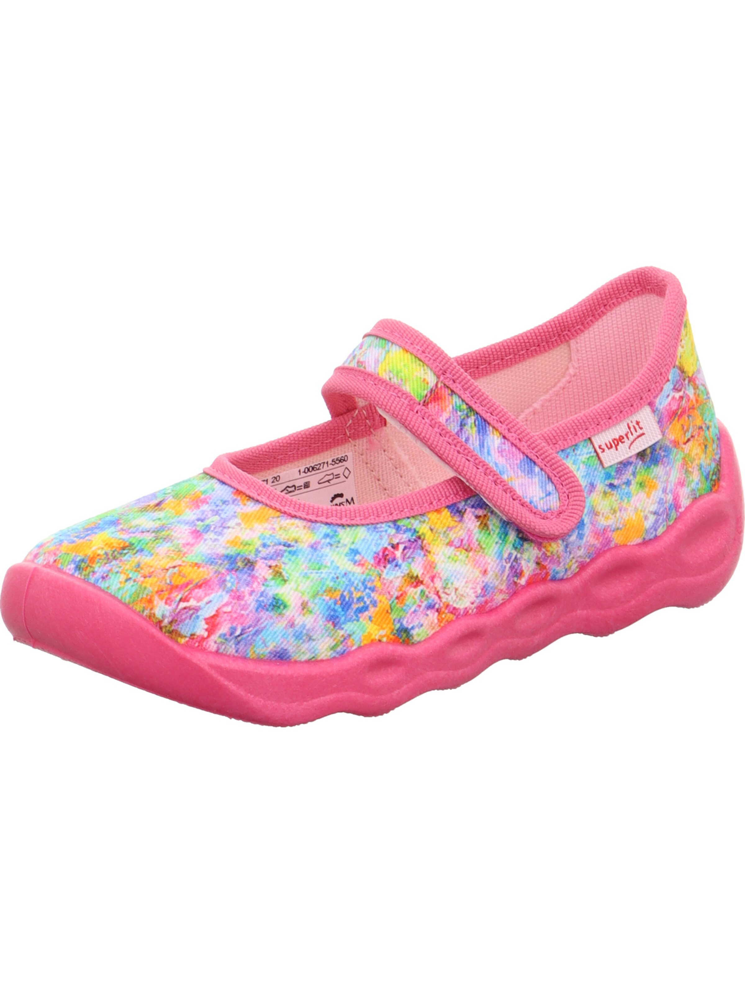 SUPERFIT Hausschuh 'Bubble' in Pink: Vorderseite