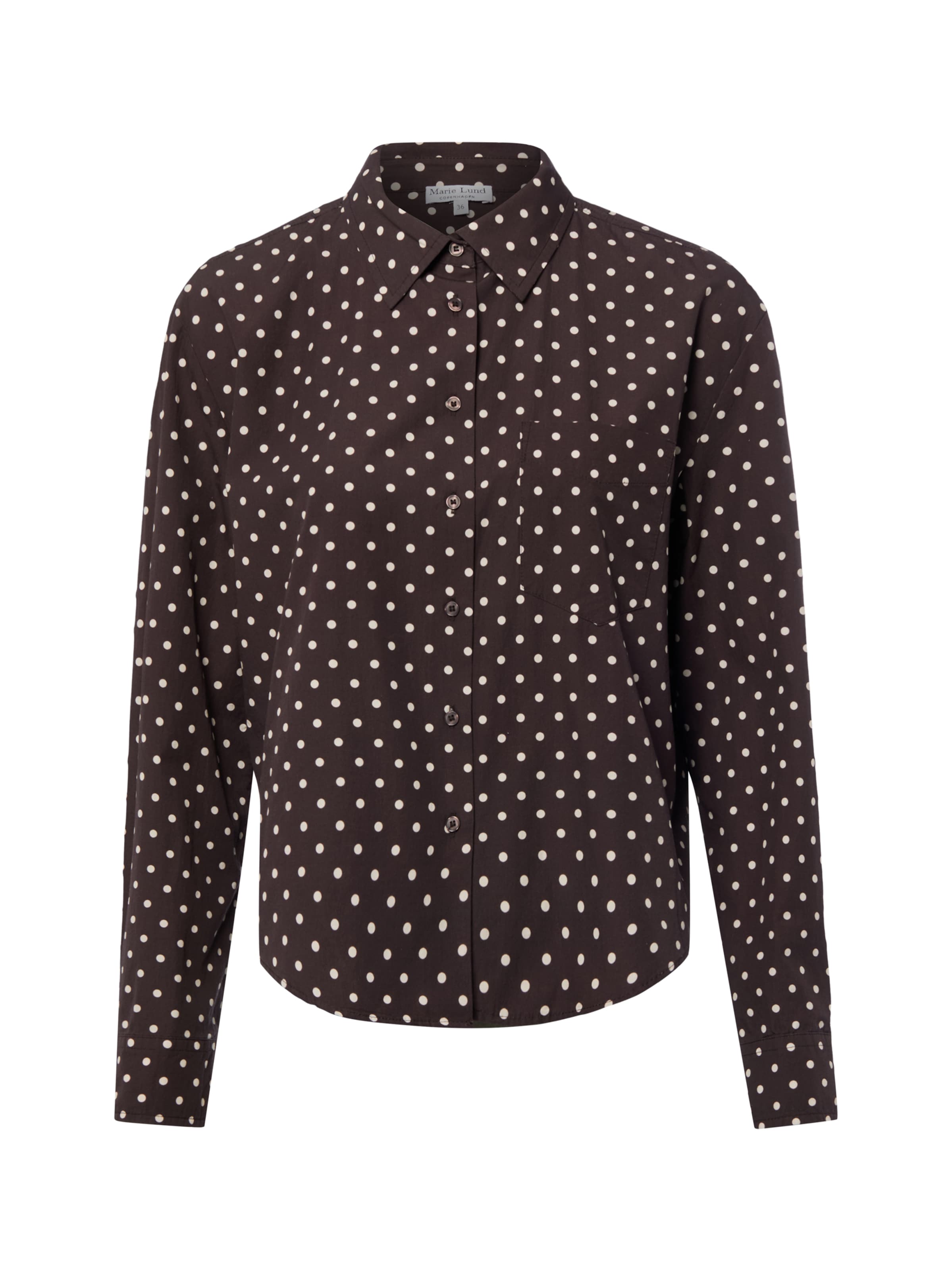 Marie Lund Blouse in Bruin: voorkant