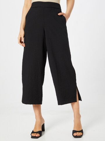 VILA Wide Leg Bukser 'VILinea' i sort: forside