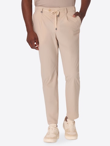 Distretto12 Regular Pleat-front trousers 'T. ACTIVE' in Beige: front
