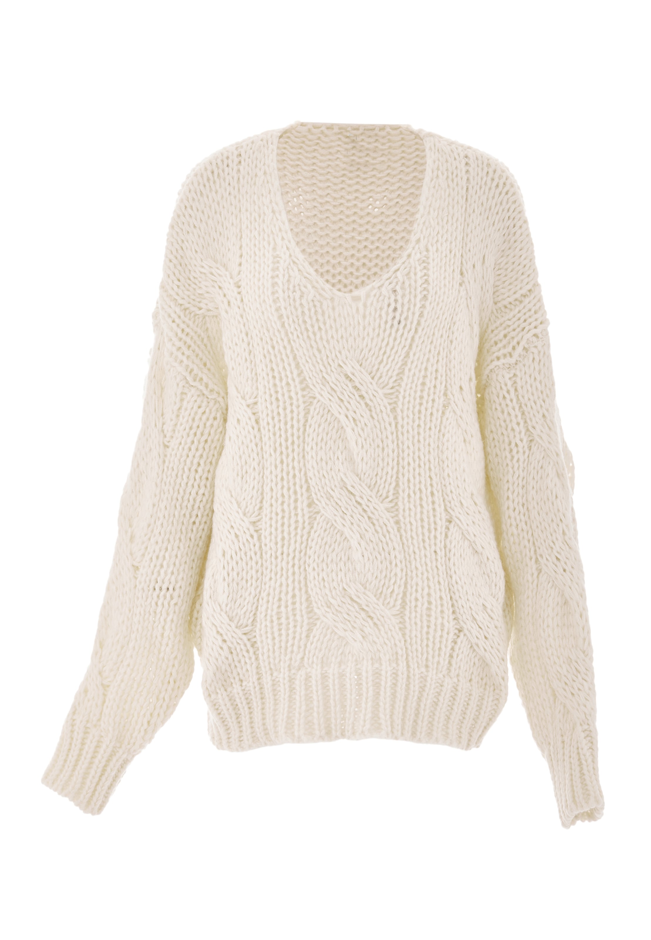 ebeeza Sweater in Beige: front