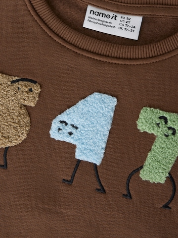 NAME IT - Sweatshirt 'NMMOLAV' em castanho