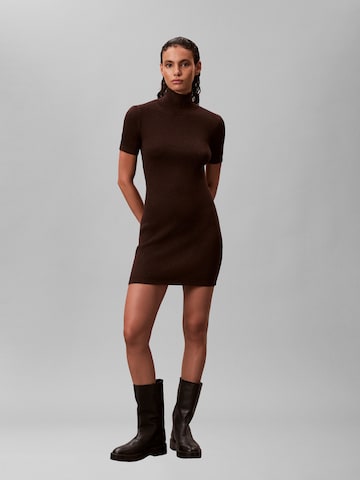 Calvin Klein JeansPletena haljina - smeđa boja