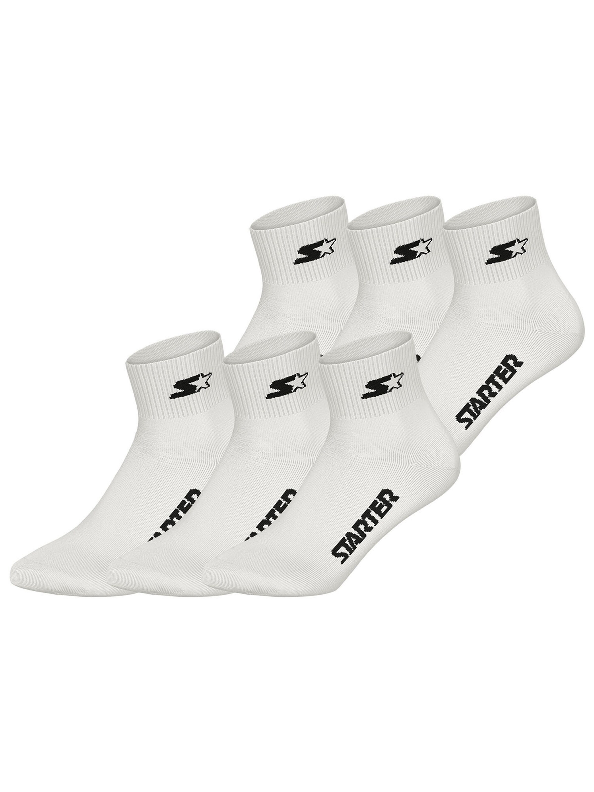 Chaussettes ' Quarter ' Starter en blanc : devant
