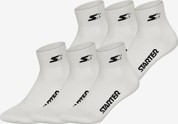Chaussettes ' Quarter ' Starter en blanc : devant