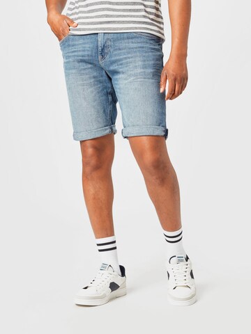 TOM TAILOR Slimfit Shorts 'Josh' in Blau: predná strana