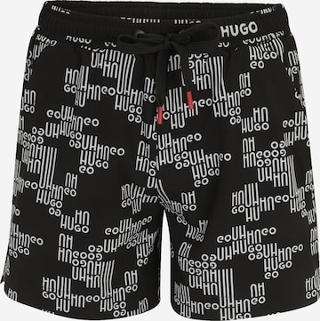 Shorts de bain 'HVAR' HUGO Red en noir : devant