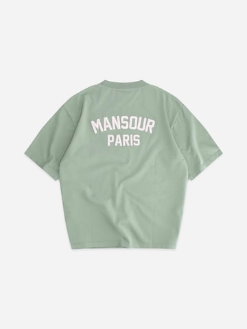 Mansour Shirts 'Paris College T-shirt Green Milieu' i grøn