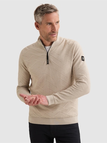 VANGUARD Pullover 'Pullover with half-zip and allover texture' in Grau: Vorderseite