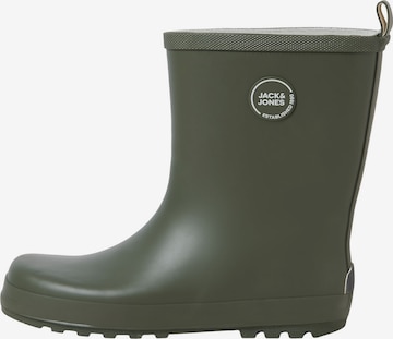 Jack & Jones Junior Rubber Boots in Green: front