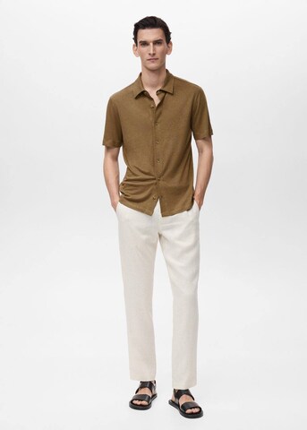 MANGO MAN Regular fit Button Up Shirt 'Ricard' in Green