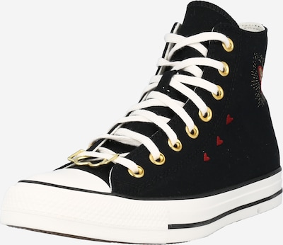 CONVERSE Sneaker high 'Chuck Taylor All Star' i bordeaux / sort / hvid, Produktvisning