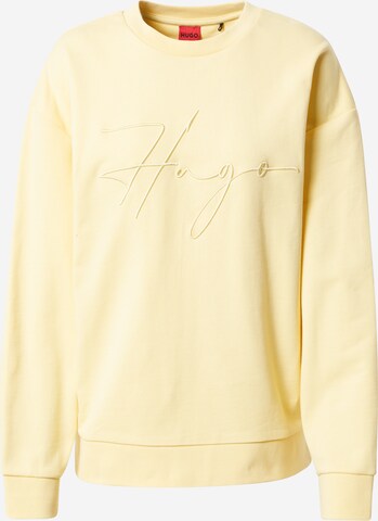 HUGO Sweatshirt 'Dakimara' in Yellow: front