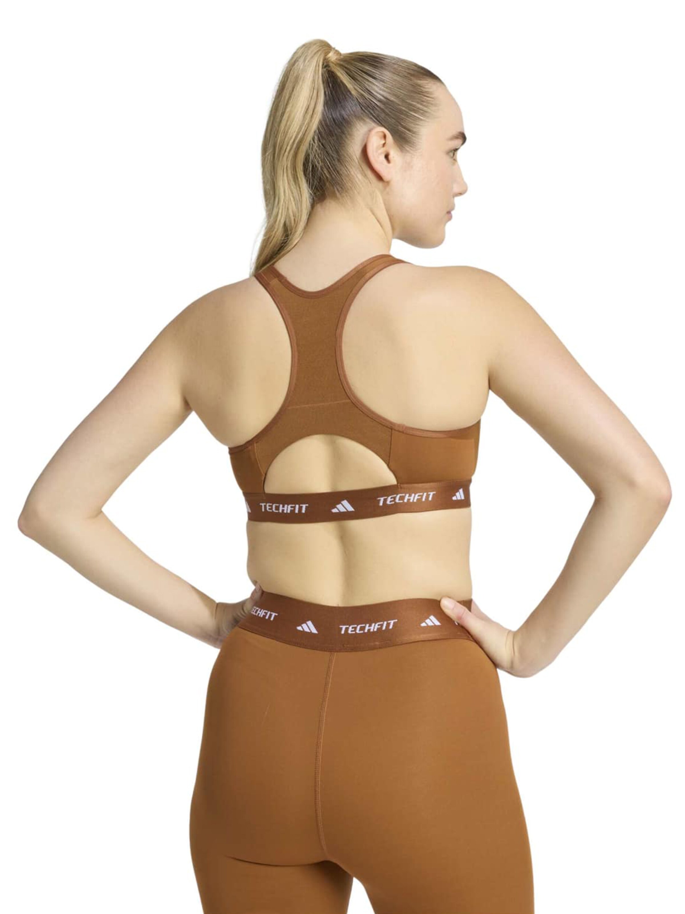 ADIDAS PERFORMANCE Бюстье Спортивный бюстгальтер 'TECHFIT' в Коричневый