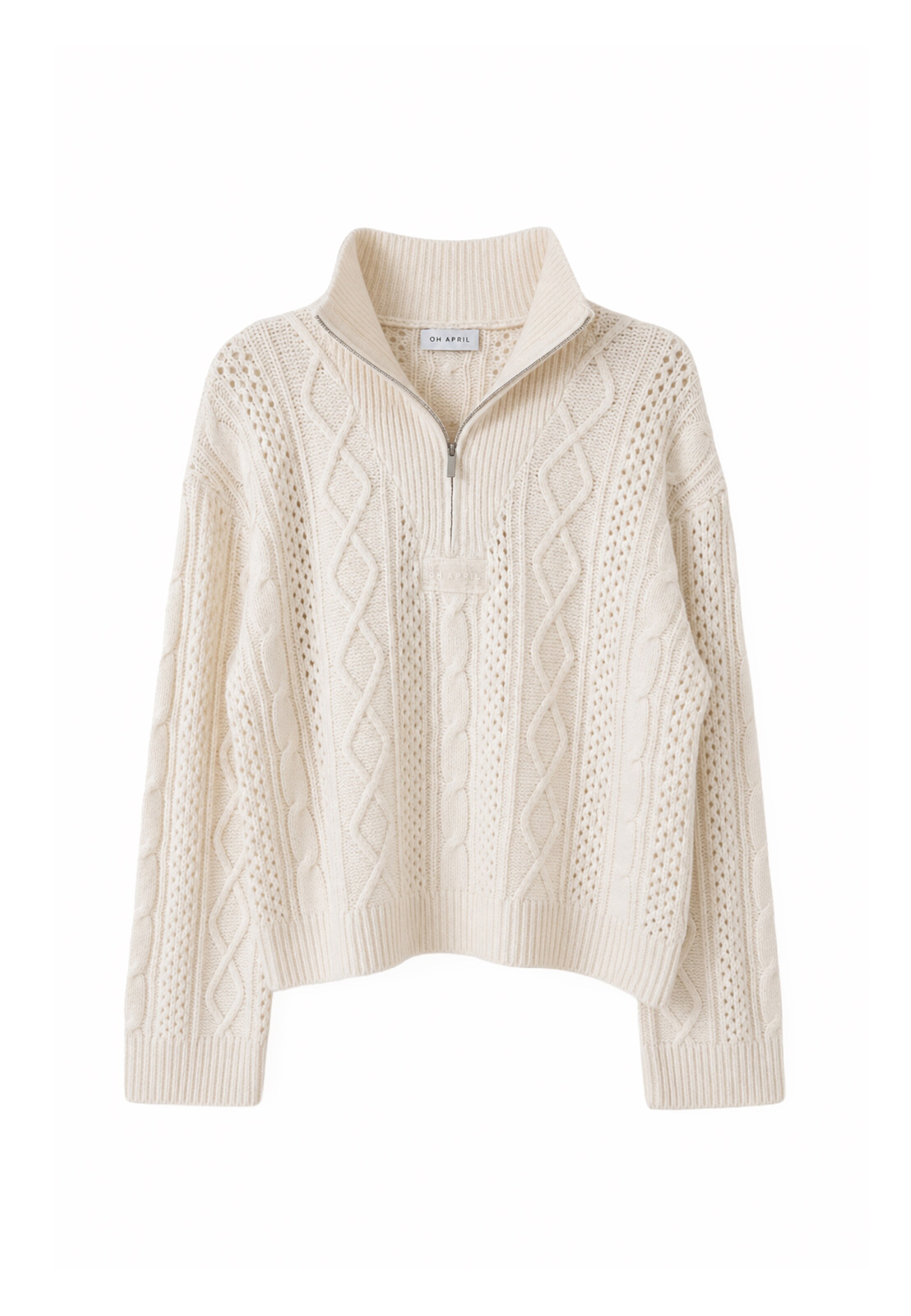 OH APRIL Pull-over 'Nevi' en L en blanc cassé, Vue avec produit
