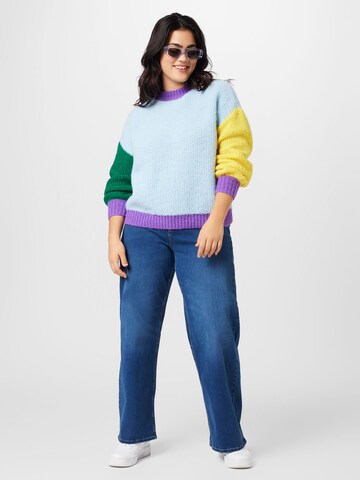 ONLY Carmakoma Sweater 'ALYSSA' in Blue
