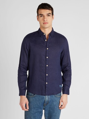 Coupe regular Chemise SCOTCH & SODA en bleu : devant