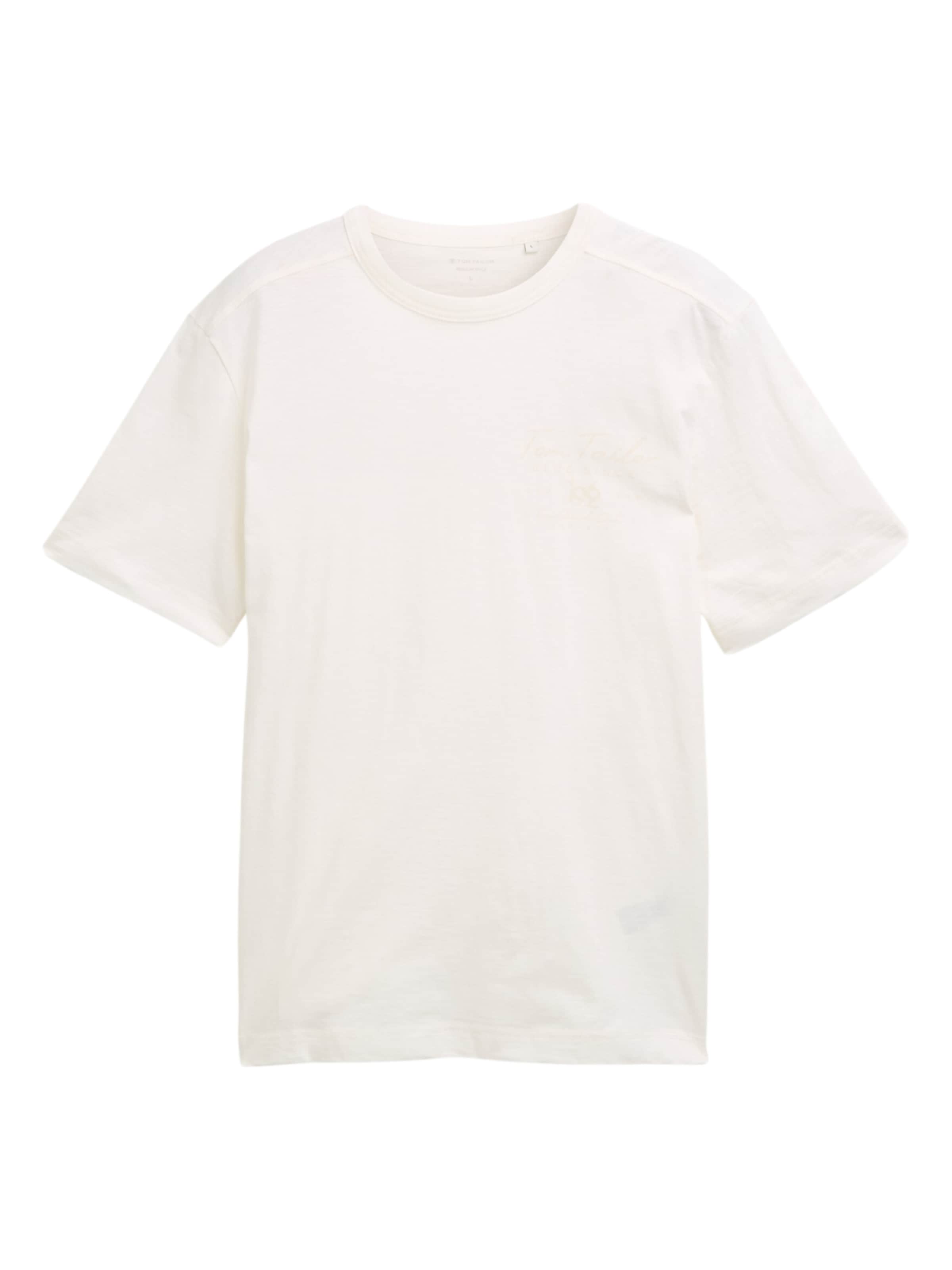 Tricou de la TOM TAILOR pe alb: față