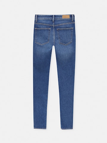 Pull&Bear Skinny Džíny – modrá