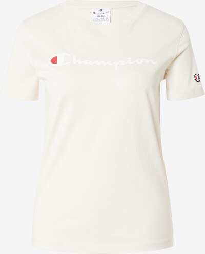 Champion Authentic Athletic Apparel T-shirt en bleu marine / jaune pastel / rouge / blanc, Vue avec produit