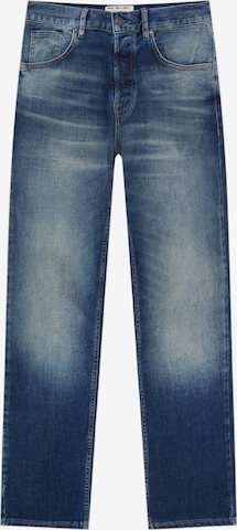 Pull&Bear Regular Jeans in Blauw: voorkant